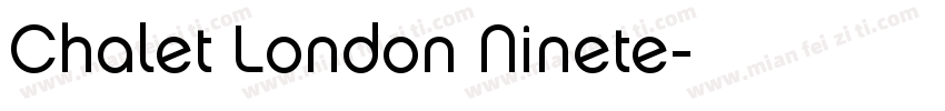 Chalet London Ninete字体转换
